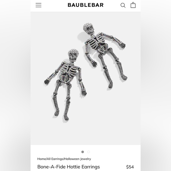 BaubleBar Skeleton Earrings - Picture 2 of 2